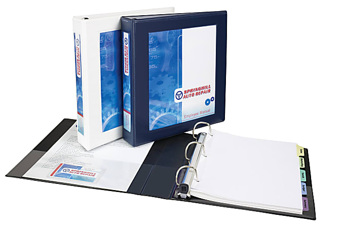Avery Heavy Duty Framed View 3 Ring Binder 1 One Touch EZD Rings Navy Blue  Case Of 12 - Office Depot
